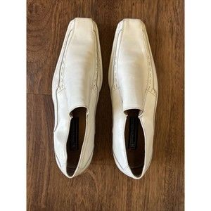 Stacy Adams TEMPLIN Mens White Slip On Comfort Dress Loafers Shoes 11M